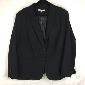 NWT Larry Levine Black 2 Button Blazer